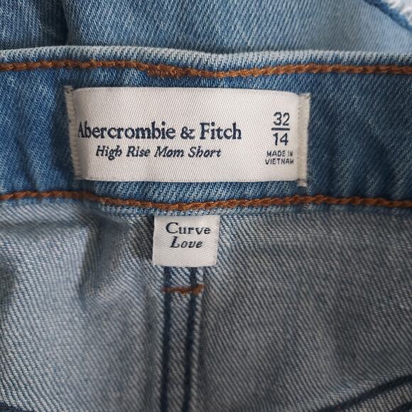 Abercrombie & Fitch High Rise Mom Cut Off Shorts Size 32/14 - Picture 6 of 7